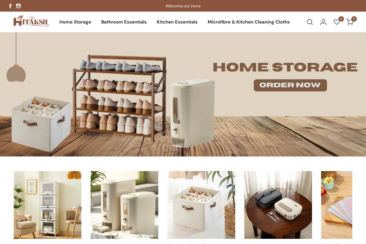 hitaksh.com homepage screenshot