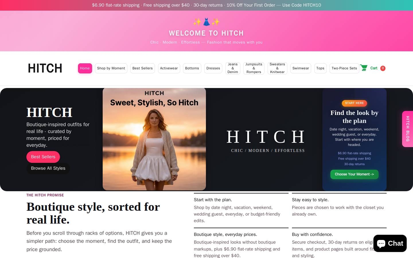hitchcollection.com homepage screenshot