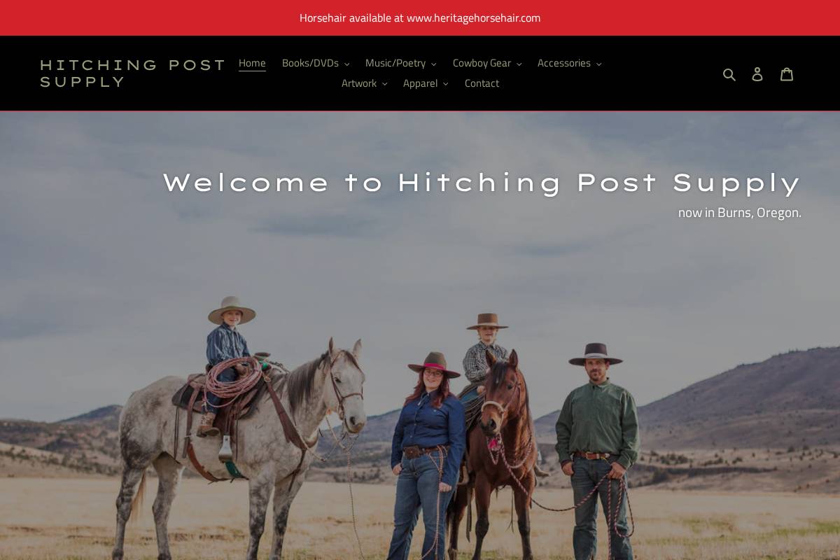 Hitchingpostsupply homepage screenshot