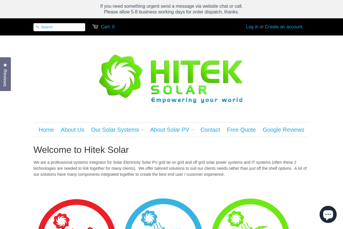 hiteksolar.co.nz homepage screenshot