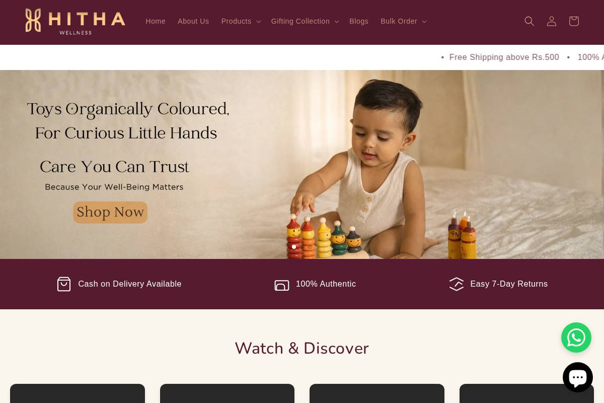 hithawellness.com homepage screenshot