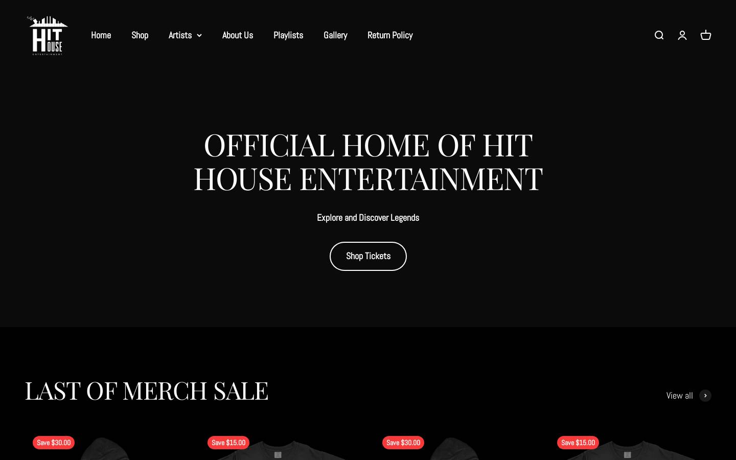 hithouseent.com homepage screenshot