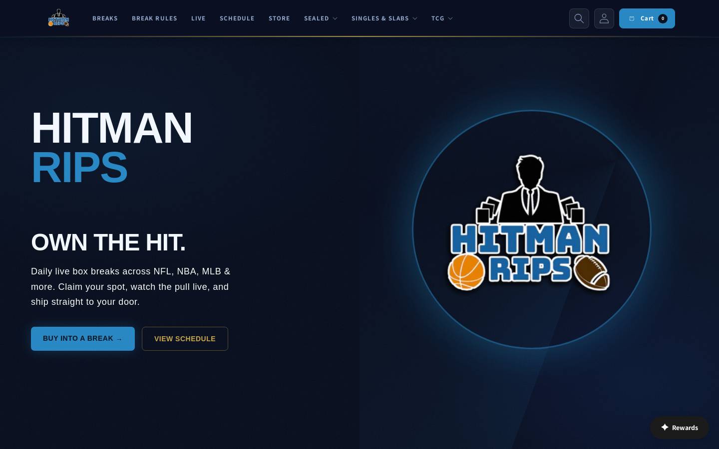 hitmanrips.com homepage screenshot