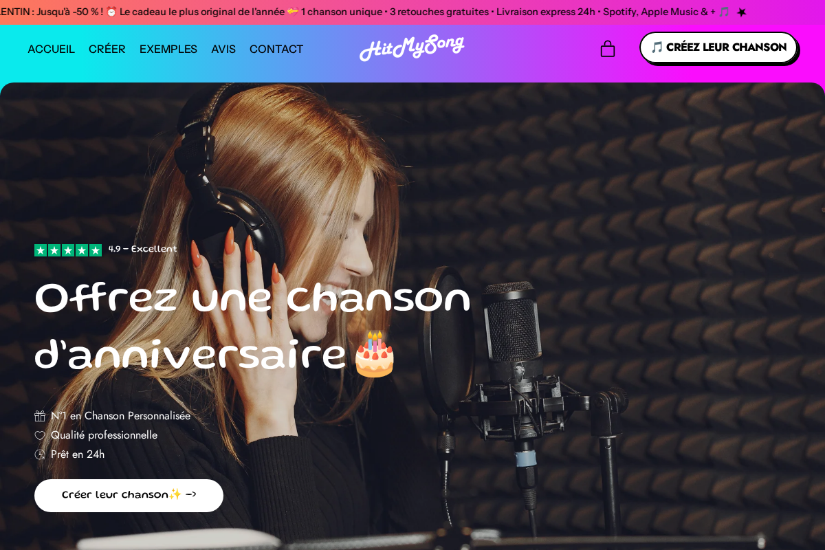 HitMySong homepage screenshot