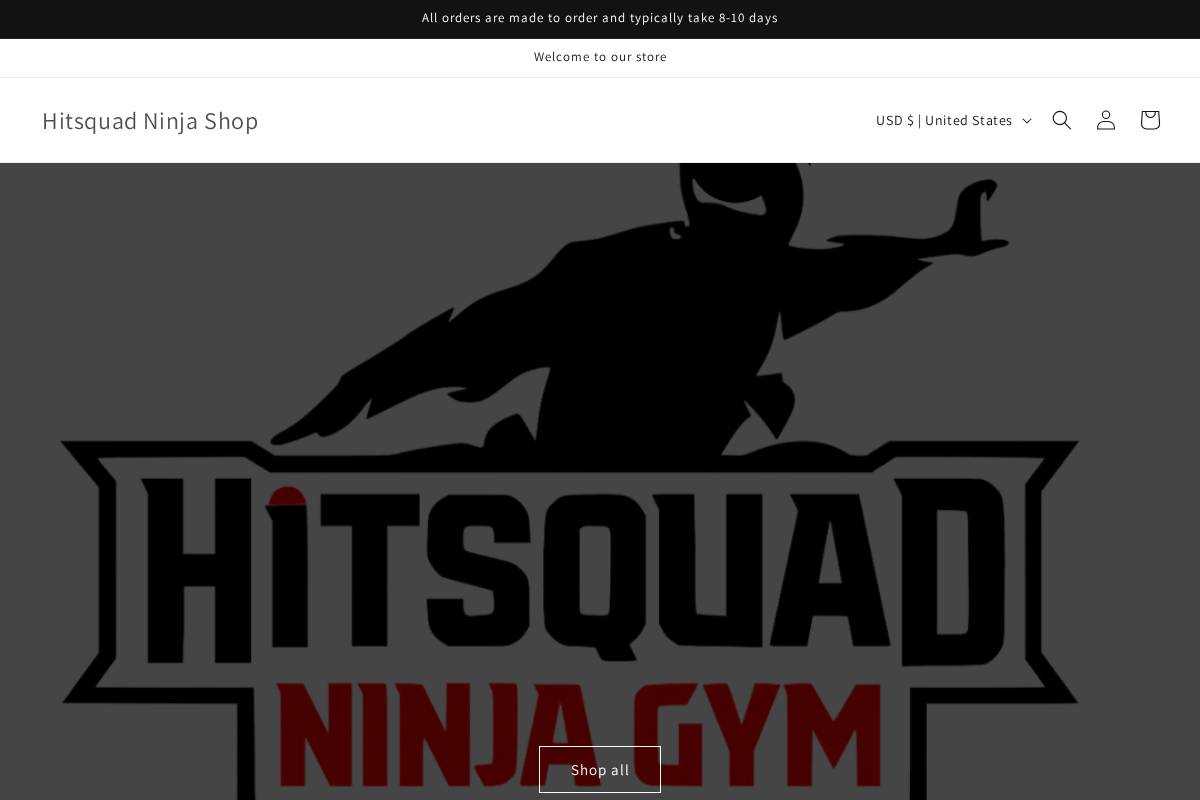 hitsquadshop.com homepage screenshot