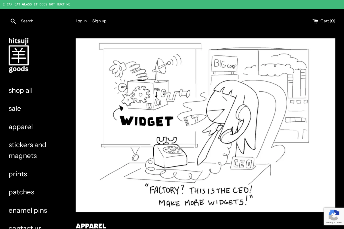 Hitsuji Goods homepage screenshot