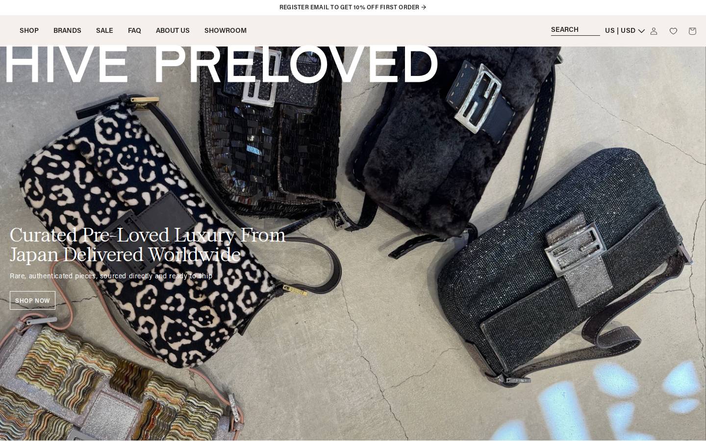 hivepreloved.com homepage screenshot