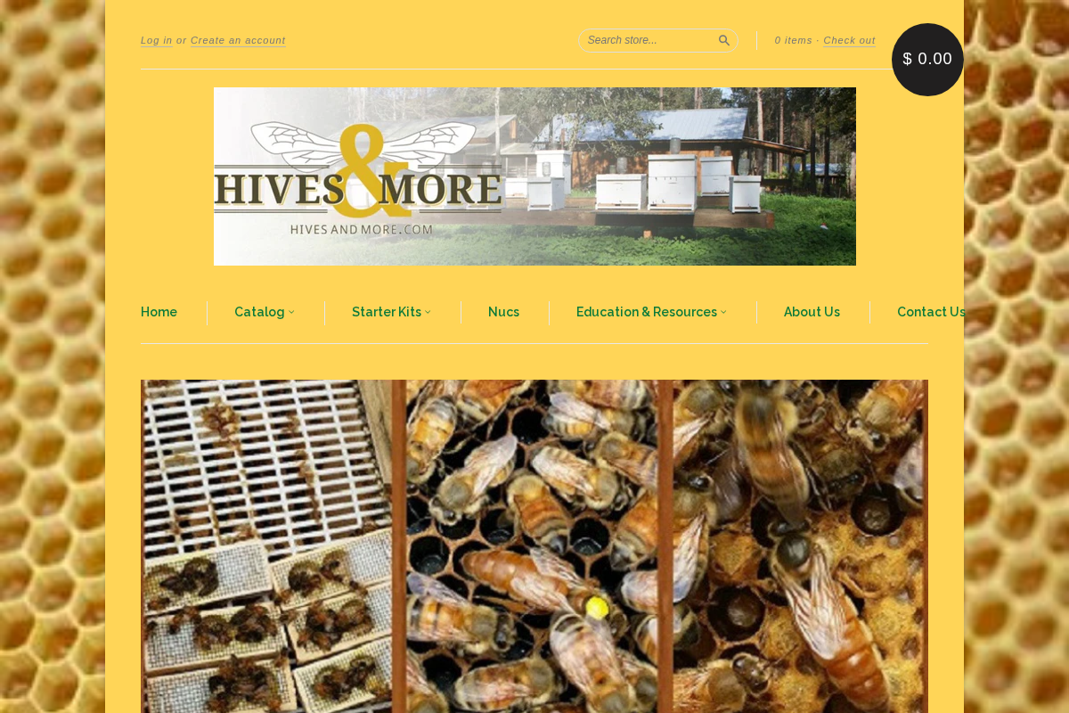 HIVES AND MORE homepage screenshot