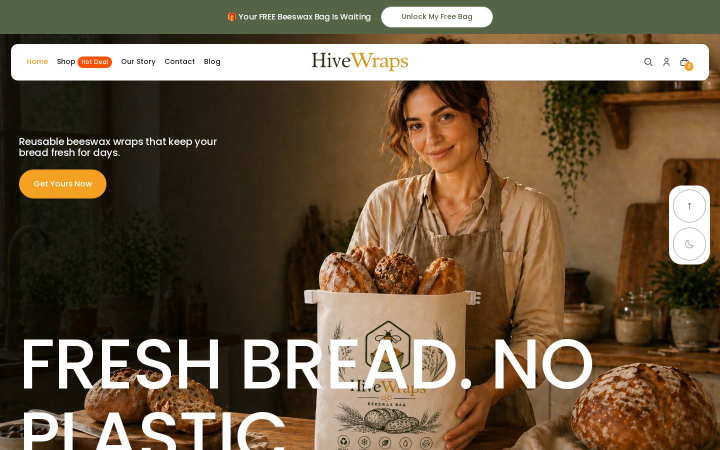 Hivewraps homepage screenshot