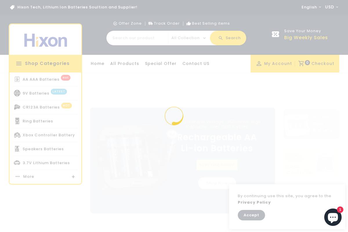 hixon-power.com homepage screenshot