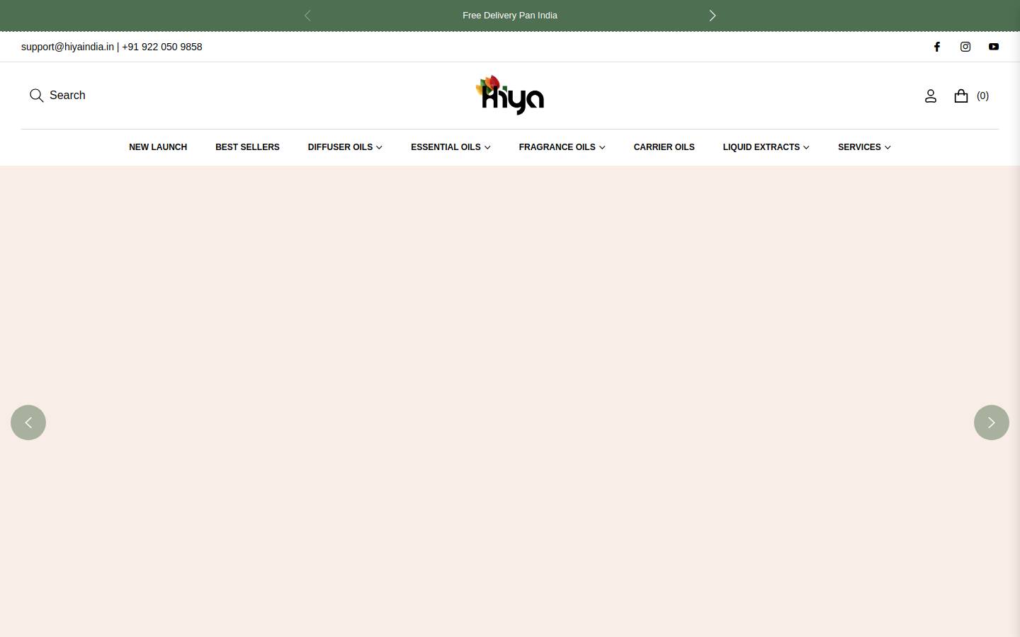 Hiyaindia homepage screenshot