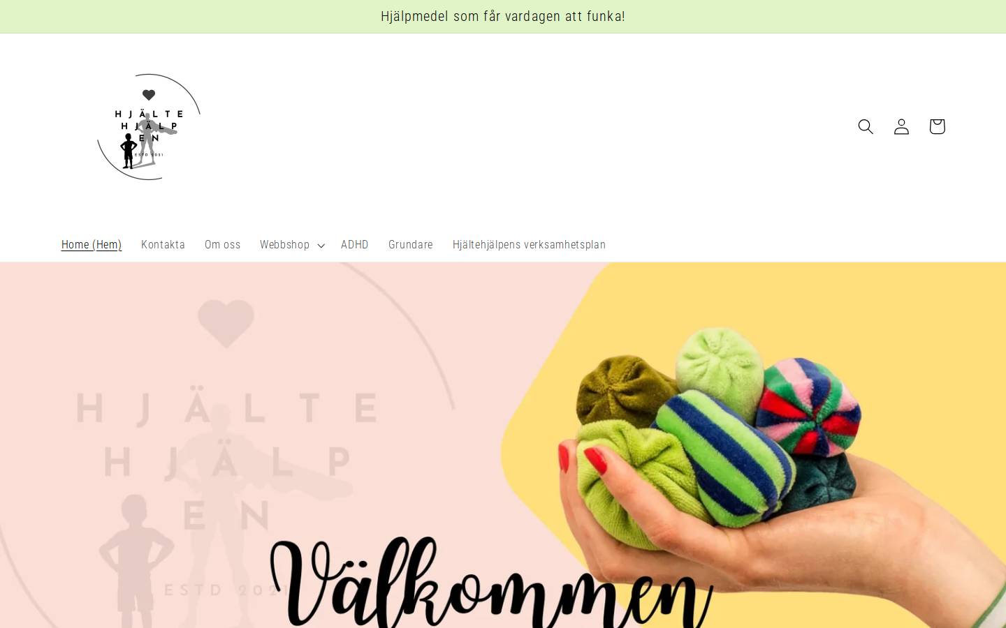 hjaltehjalpen.se homepage screenshot
