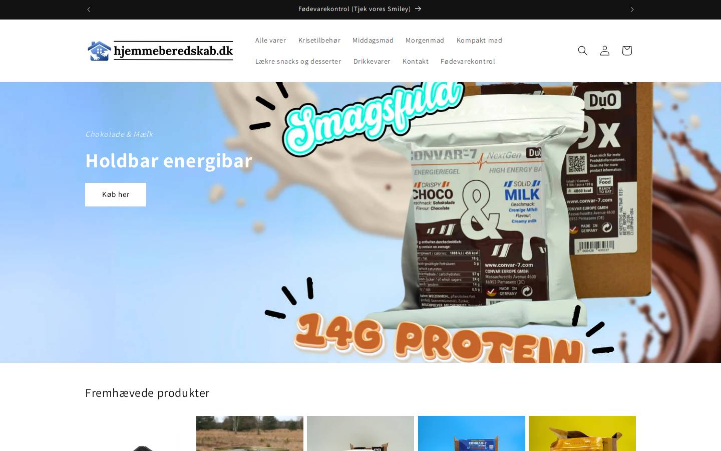 Hjemmeberedskab homepage screenshot