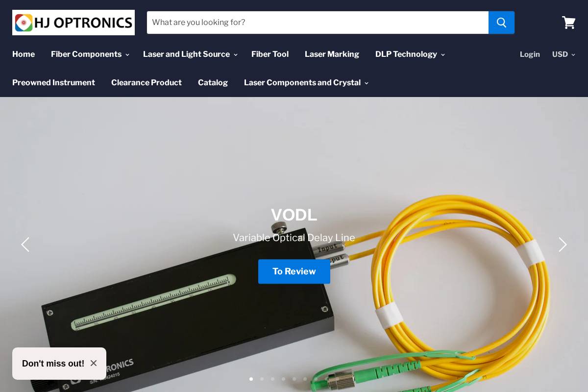 hjoptronicsinc.com homepage screenshot