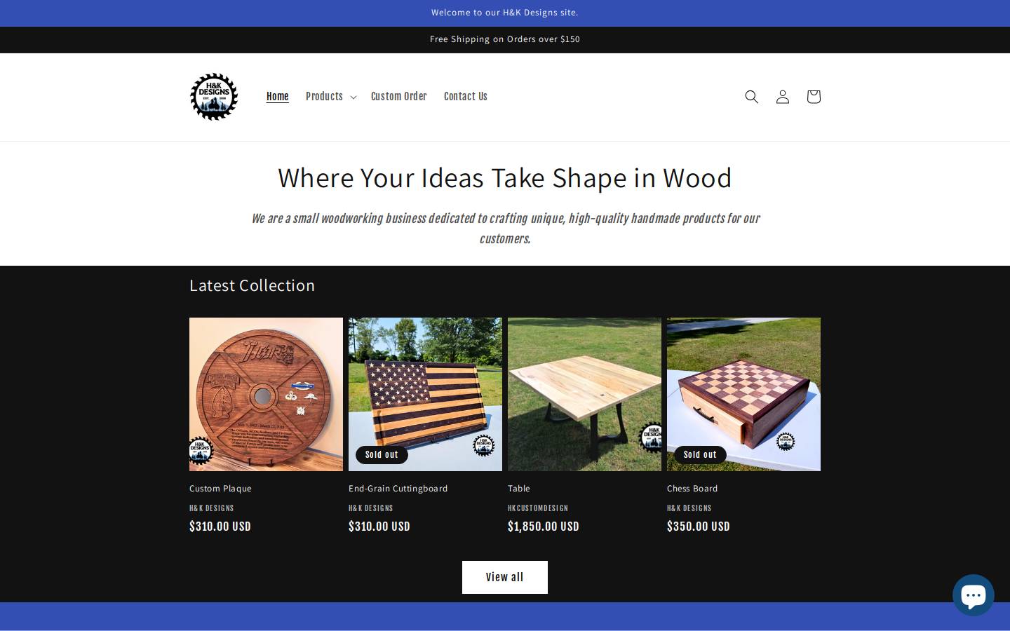 hkcustomdesign.com homepage screenshot