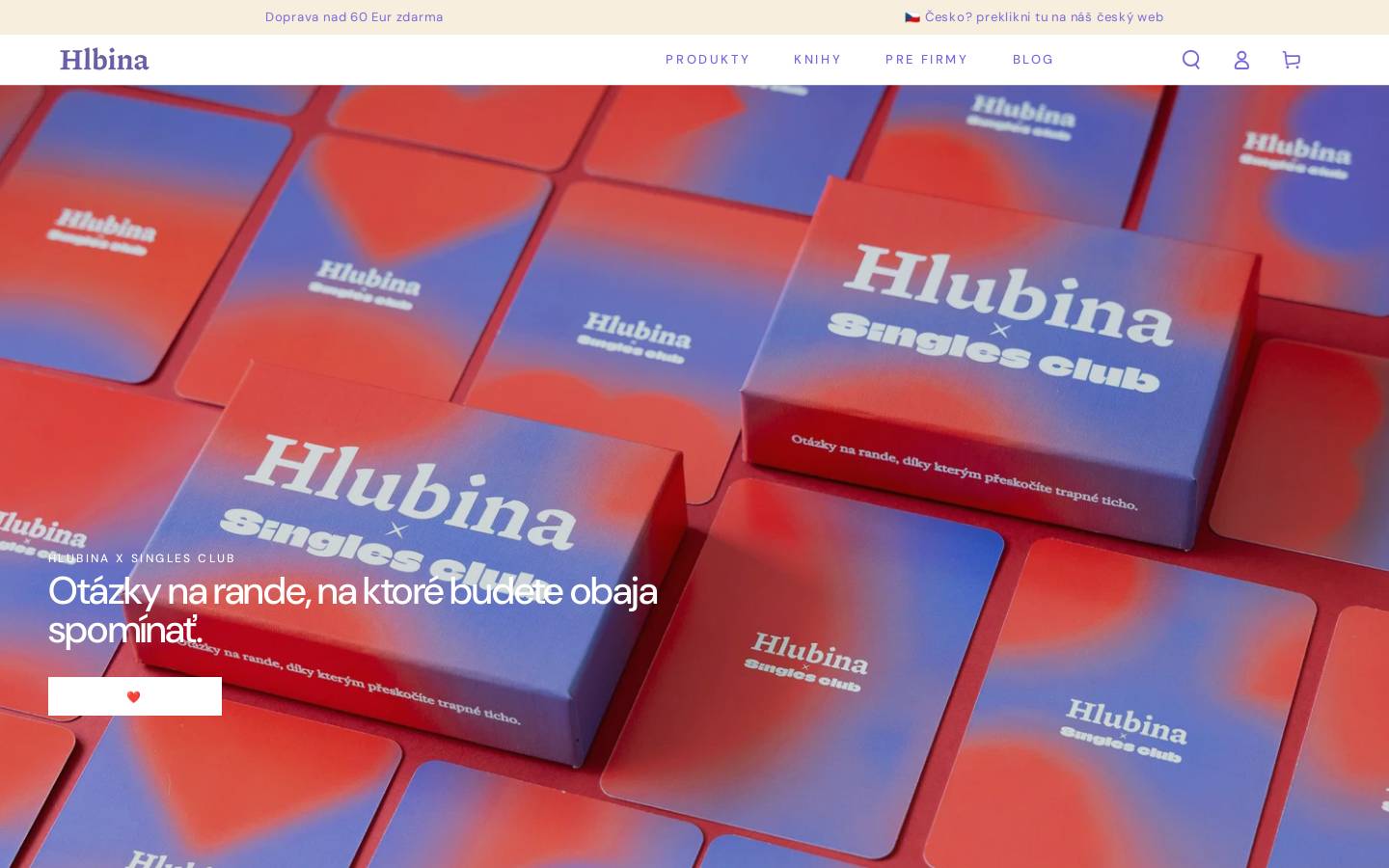 hlbina.sk homepage screenshot