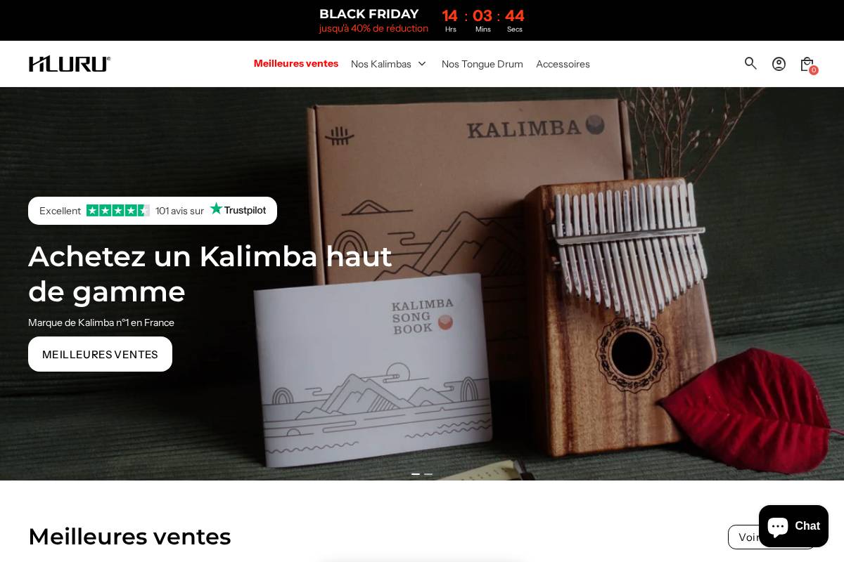 hluru-kalimba.com homepage screenshot