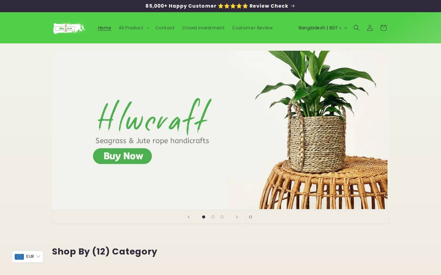 hlwcraft.com homepage screenshot