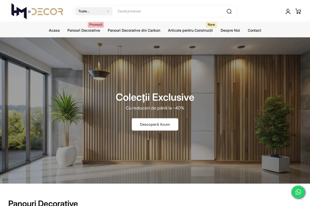 hm-decor.ro homepage screenshot