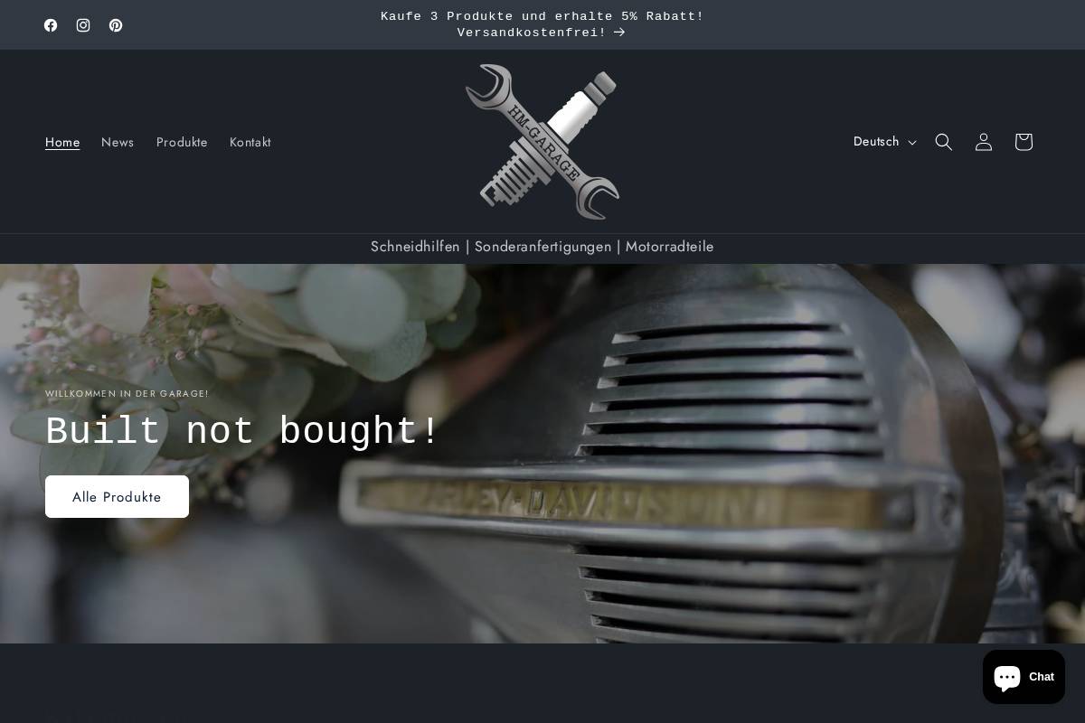 hm-garage.de homepage screenshot