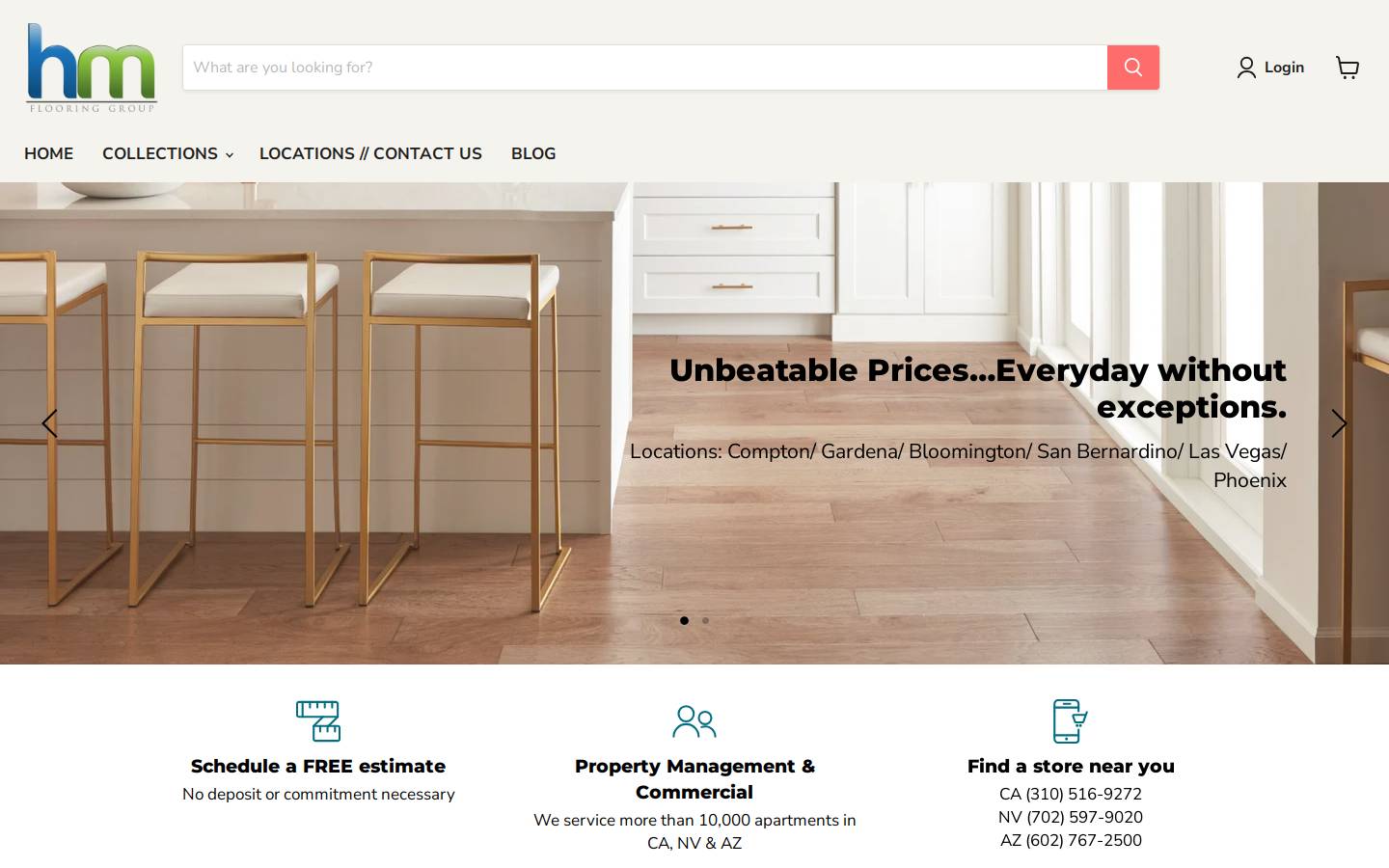 hmflooringgroup.com homepage screenshot