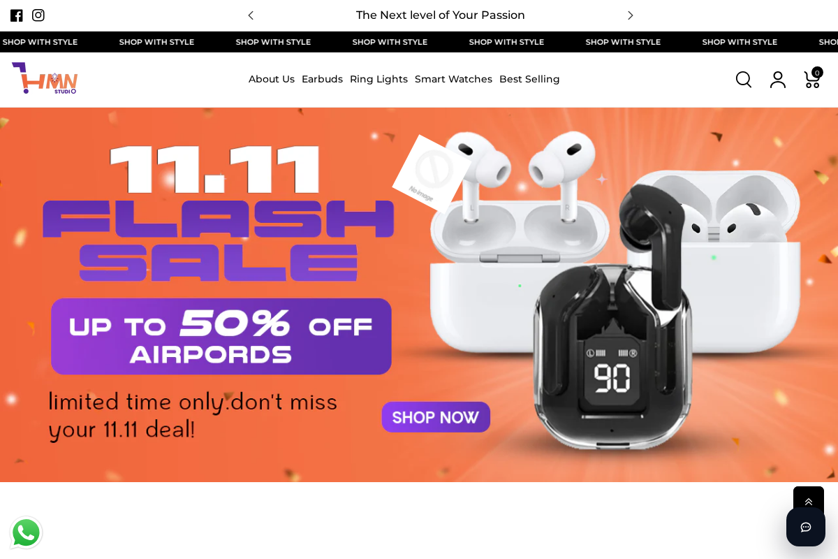 HMN Studio homepage screenshot