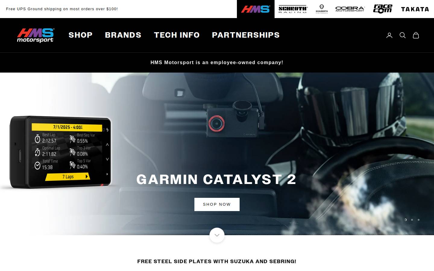 hmsmotorsport.com homepage screenshot