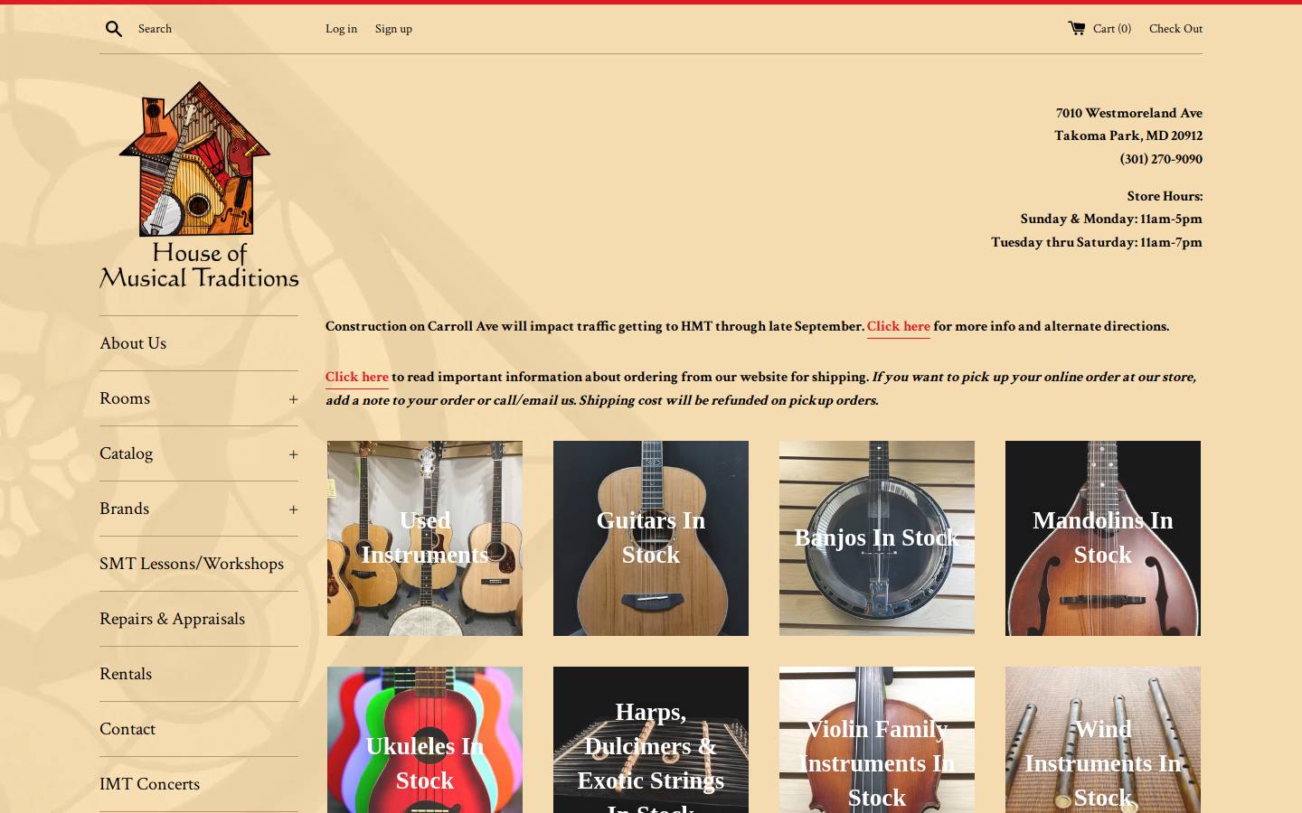 hmtrad.com homepage screenshot
