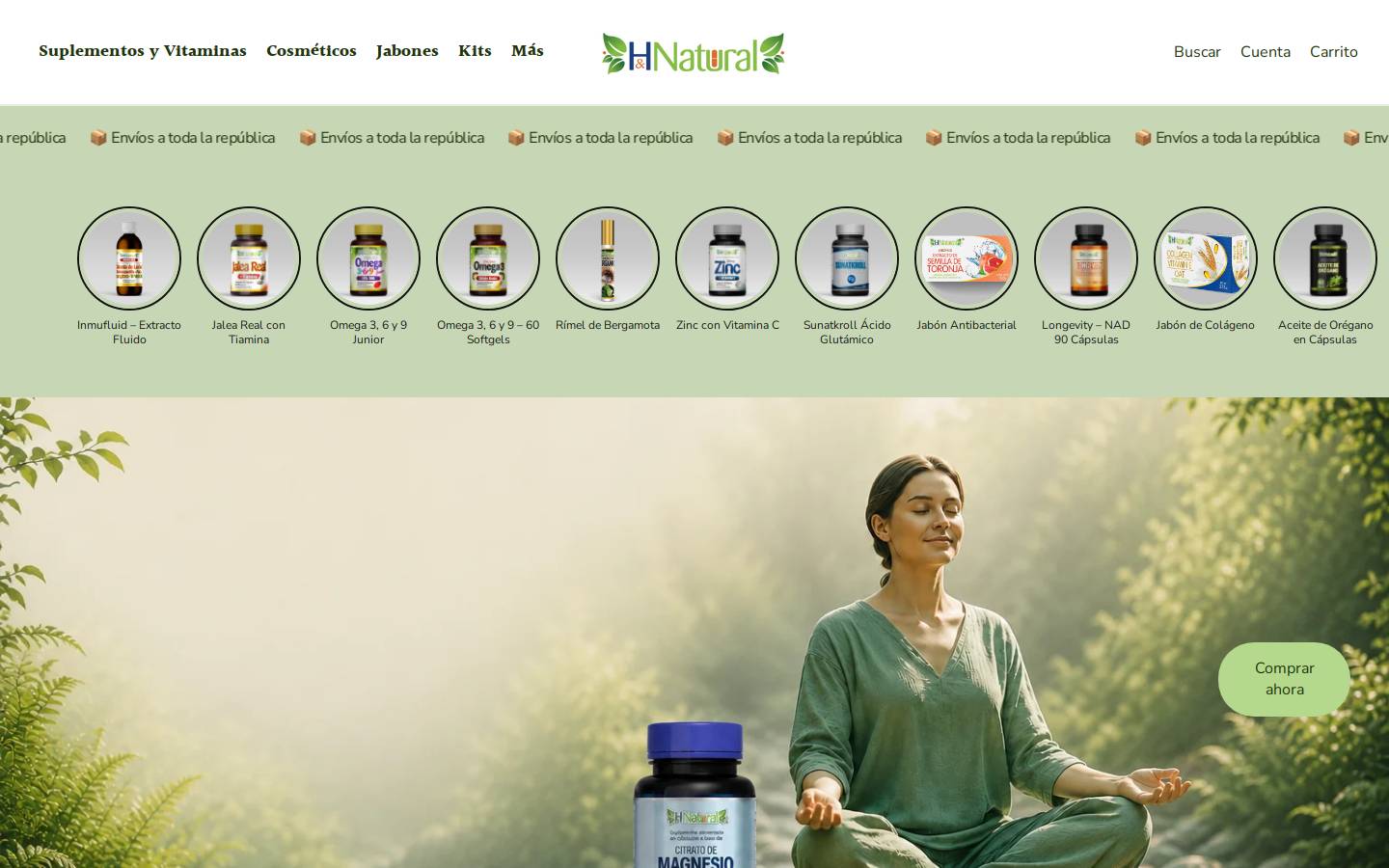 hnatural.mx homepage screenshot