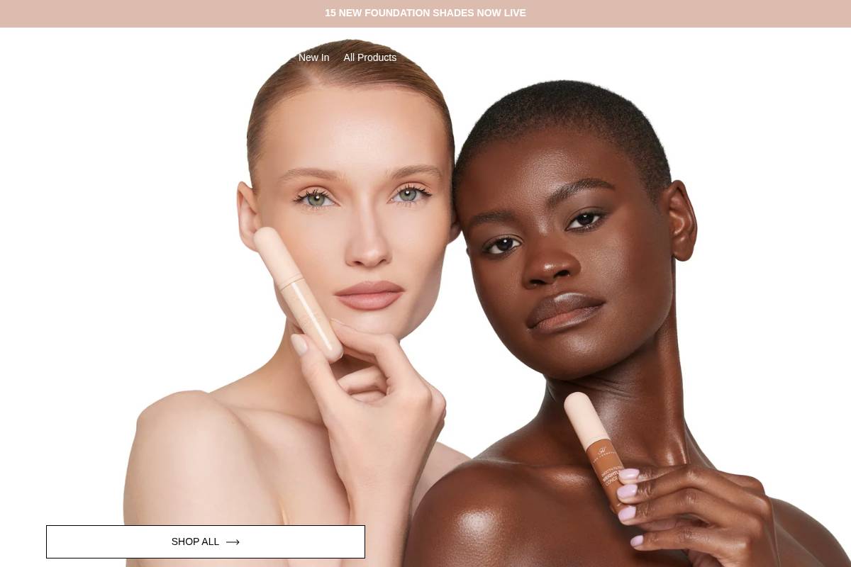 Hnbcosmetics homepage screenshot