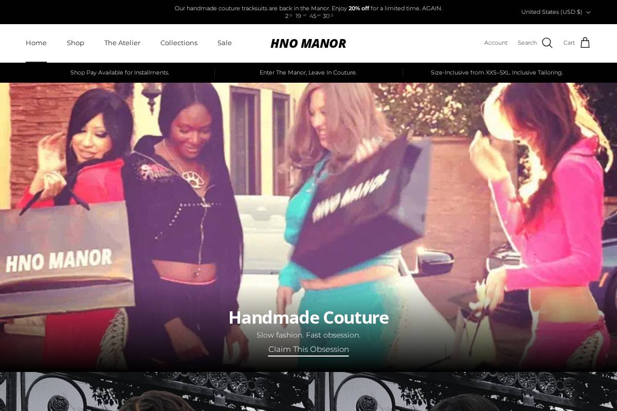 hnomanor.com homepage screenshot