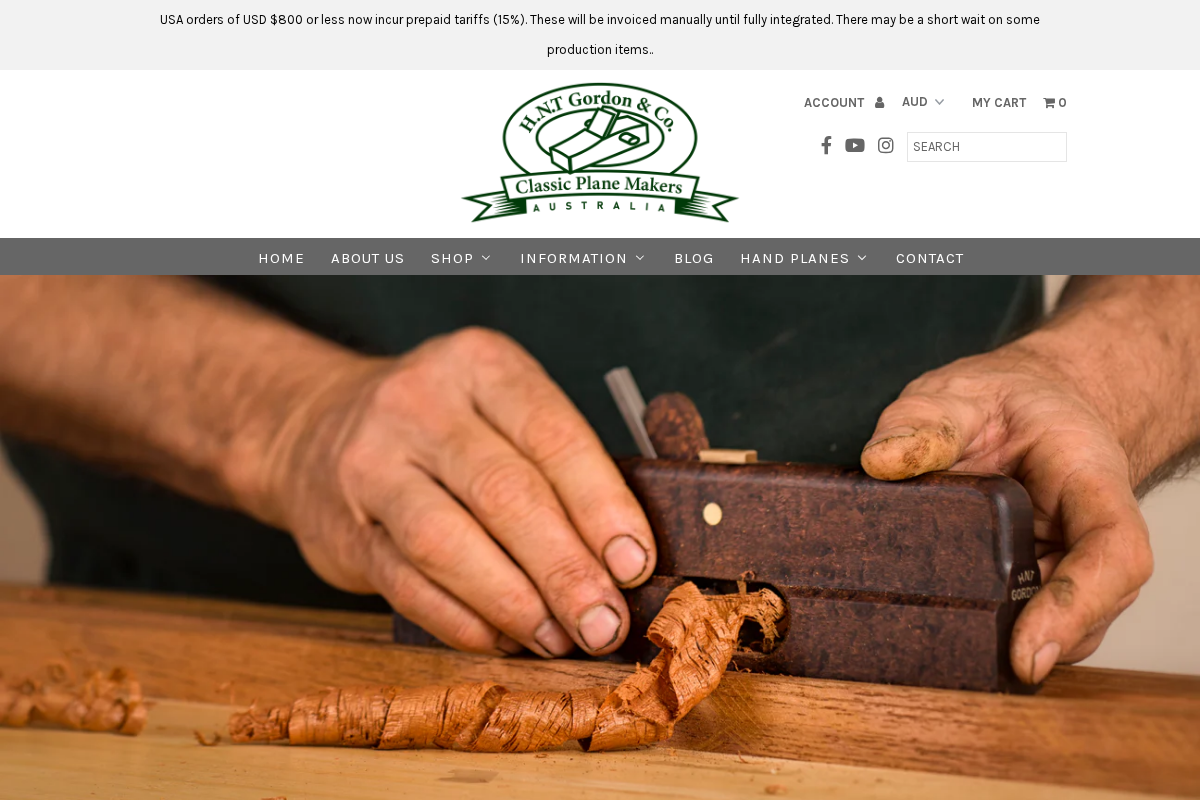 HNT Gordon & Co. Classic Planemakers Australia homepage screenshot