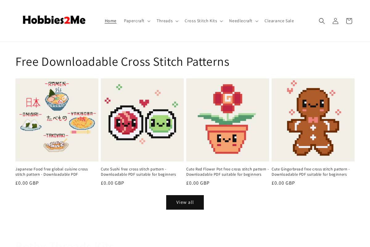 Hobbies2me homepage screenshot