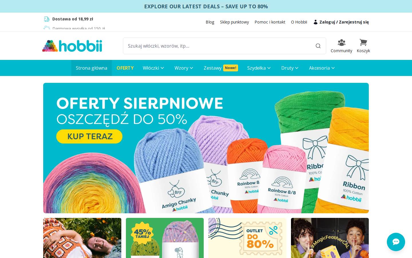 Hobbii.pl homepage screenshot