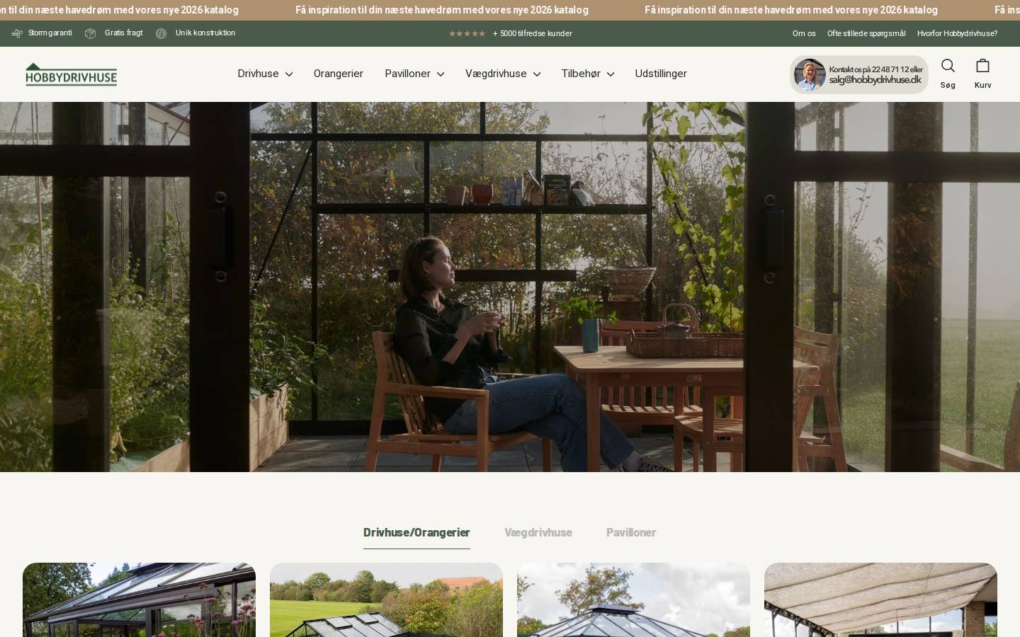 Hobbydrivhuse homepage screenshot