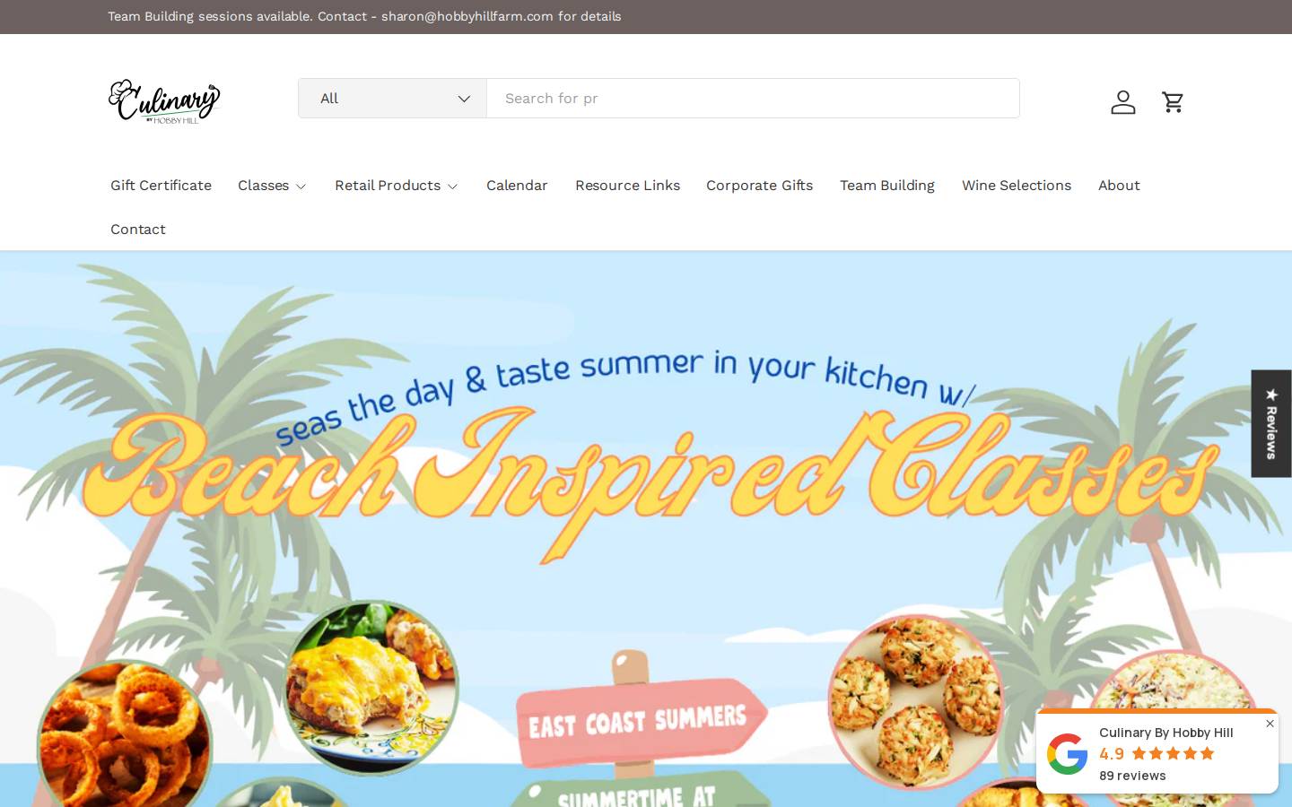 hobbyhillfarmfresh.com homepage screenshot
