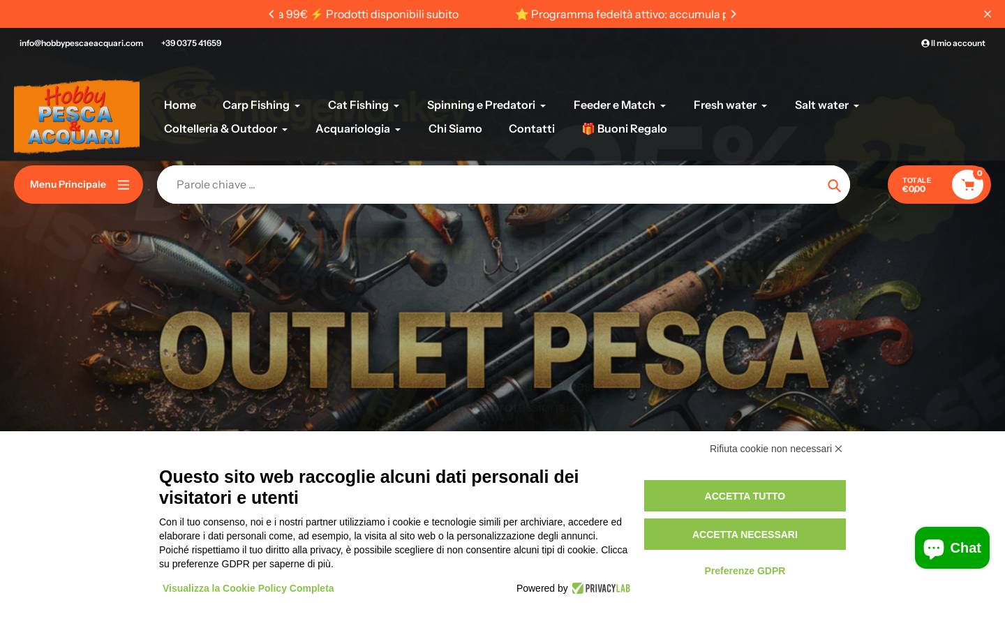 hobbypescaeacquari.com homepage screenshot