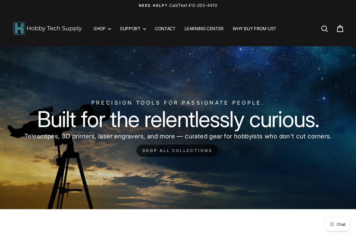 hobbytechsupply.com homepage screenshot