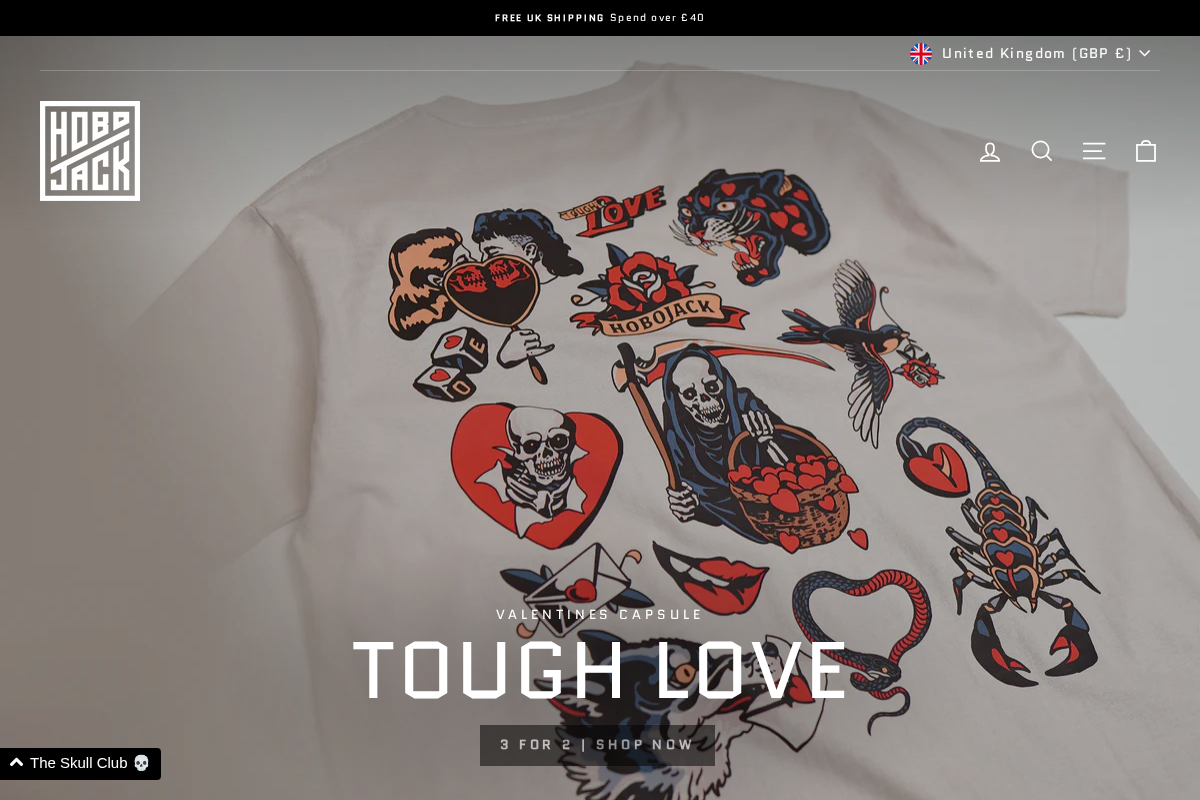 Hobo Jack homepage screenshot