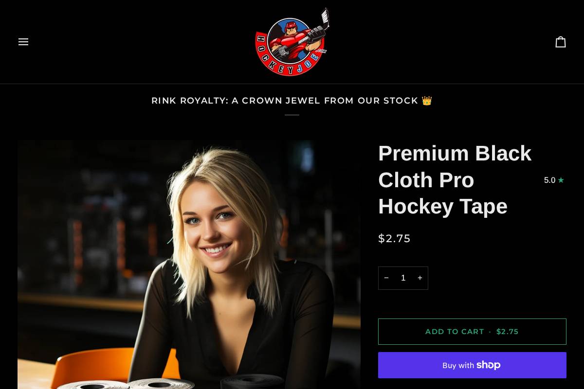 Hockey Joe homepage screenshot