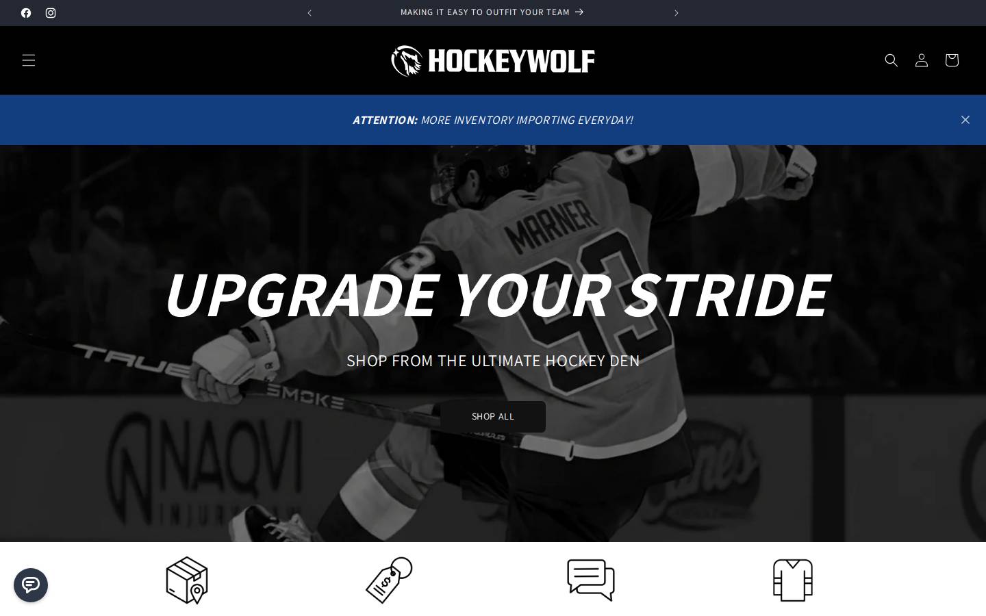 hockeywolf.com homepage screenshot