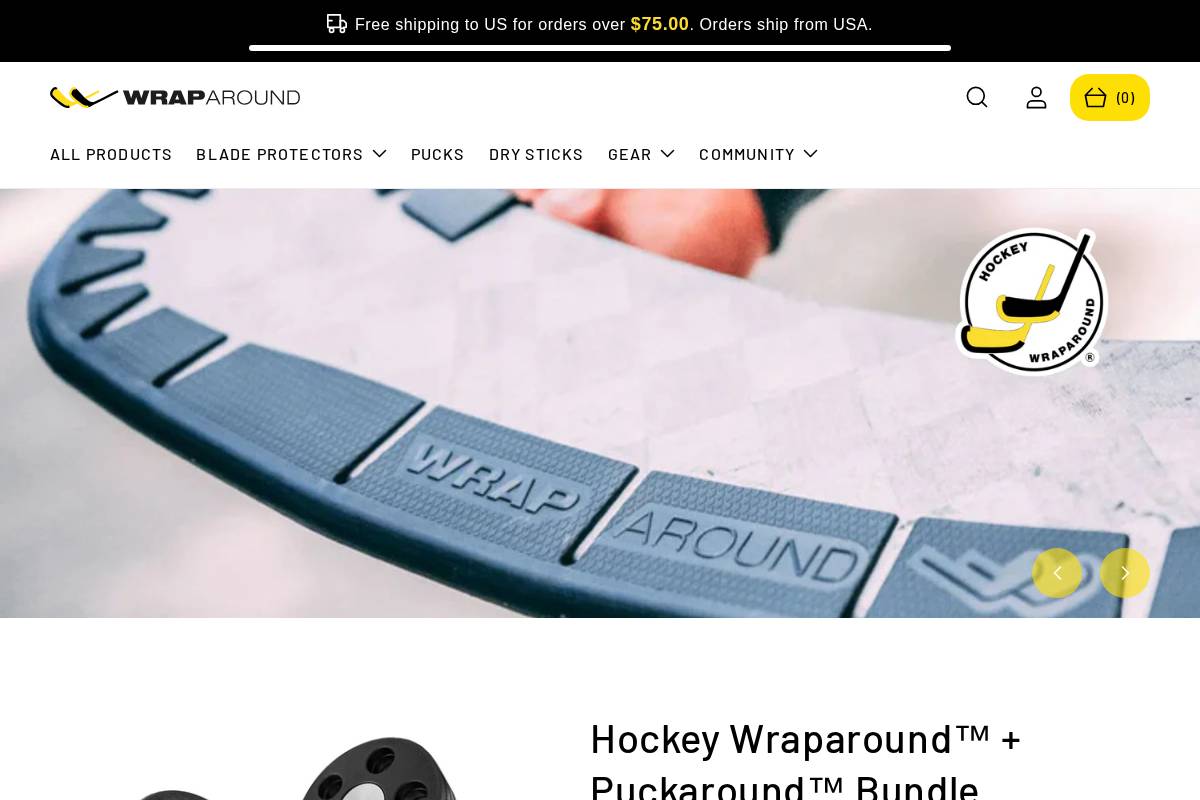 hockeywraparound.com homepage screenshot