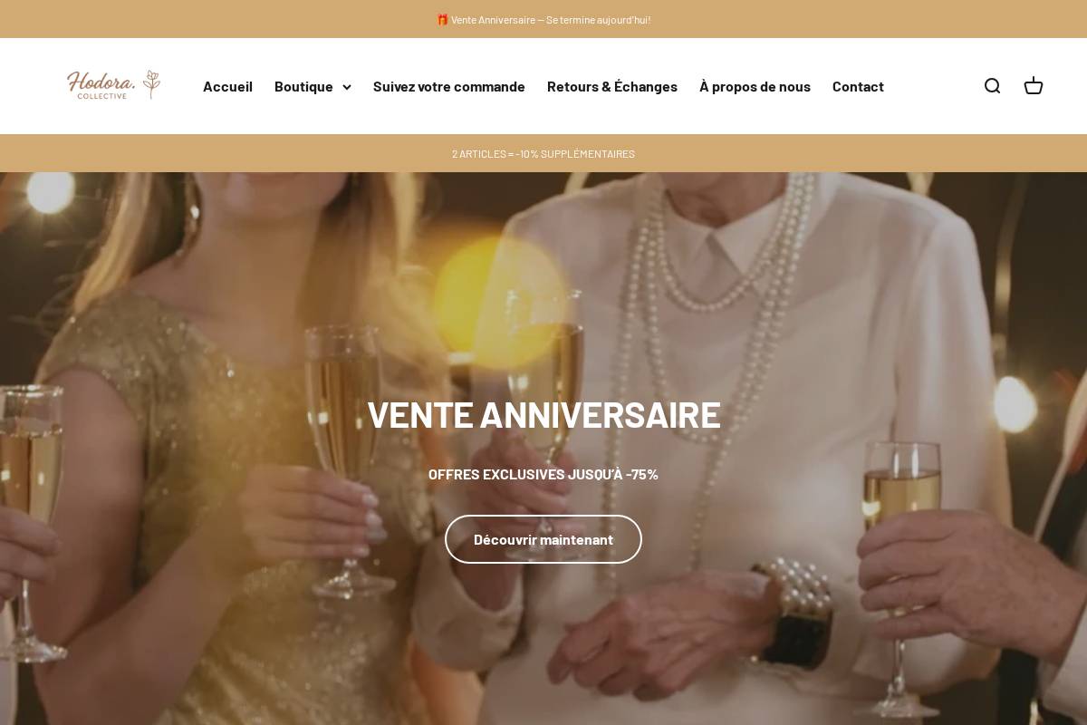 Hodora homepage screenshot