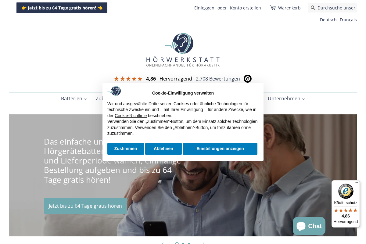 Hörwerkstatt homepage screenshot