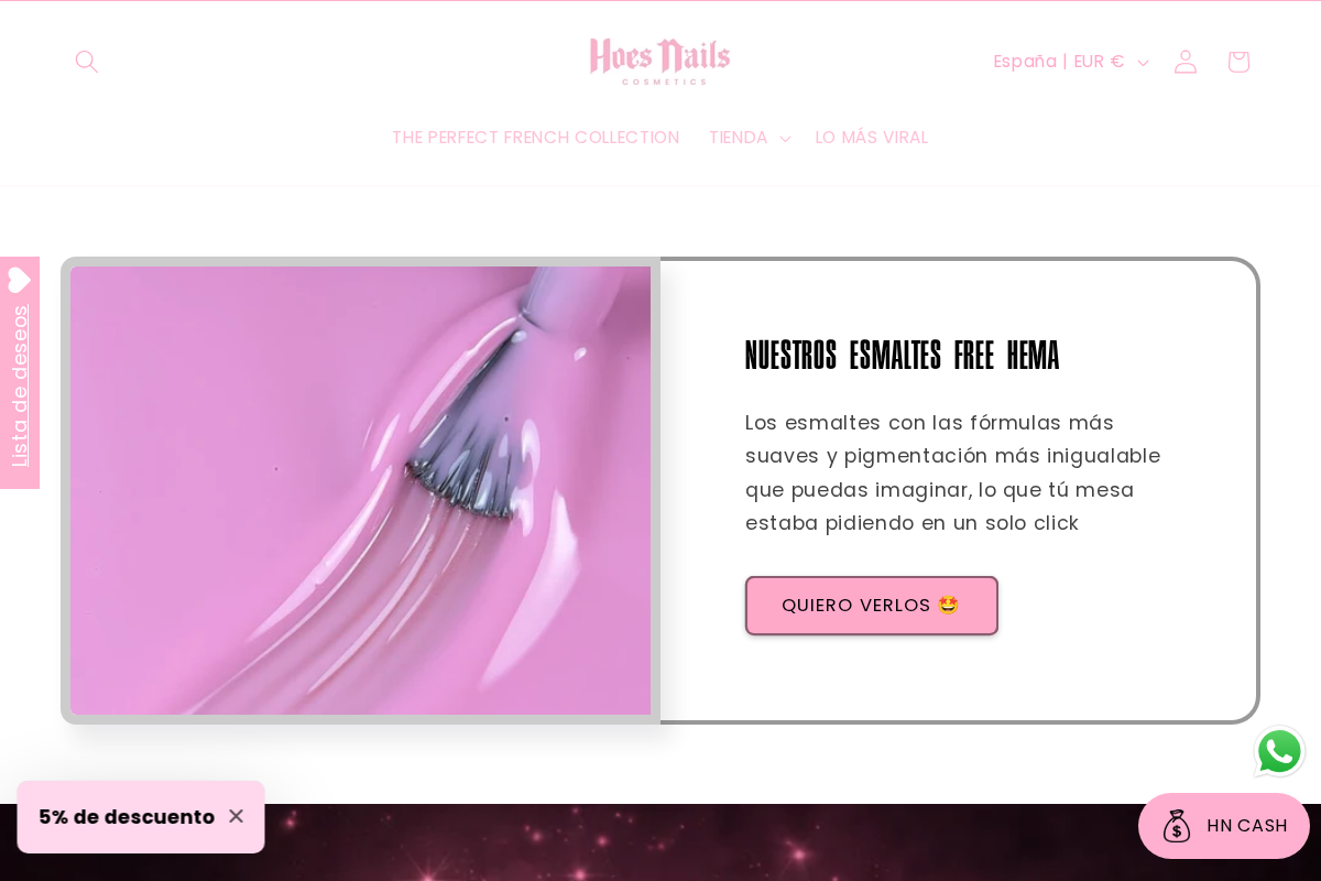 Hoes Nails ® homepage screenshot
