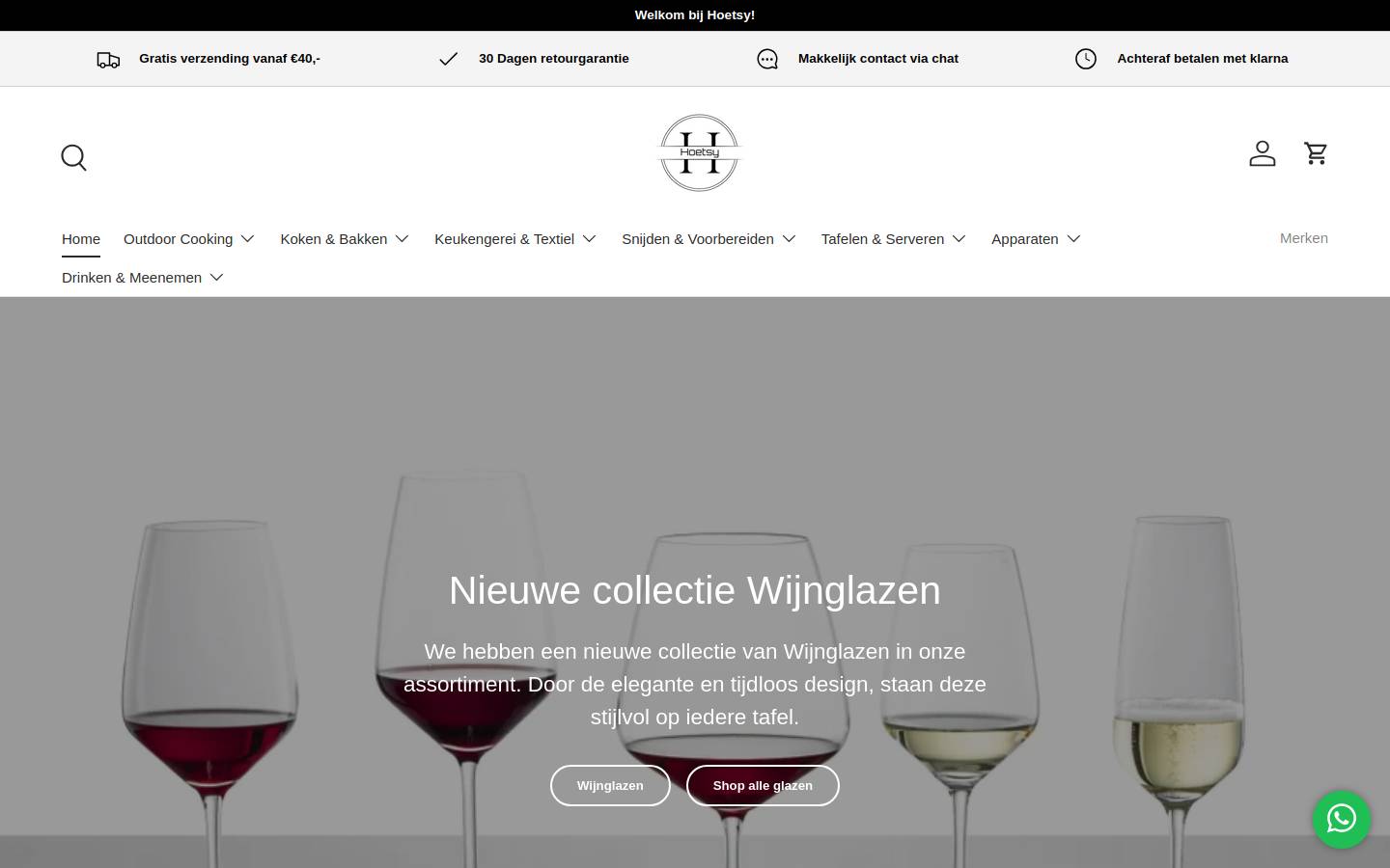 hoetsy.be homepage screenshot