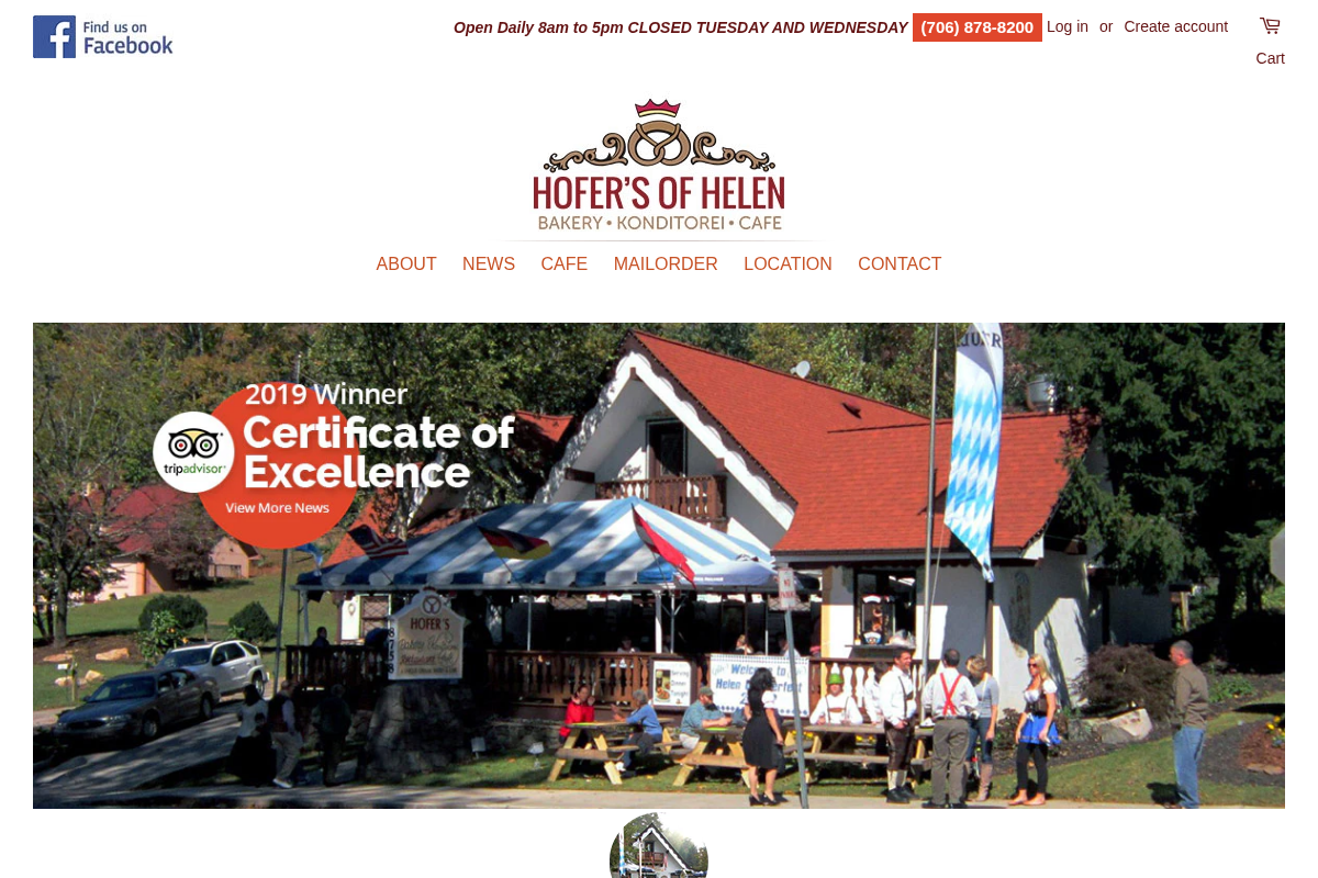 hofers.com homepage screenshot