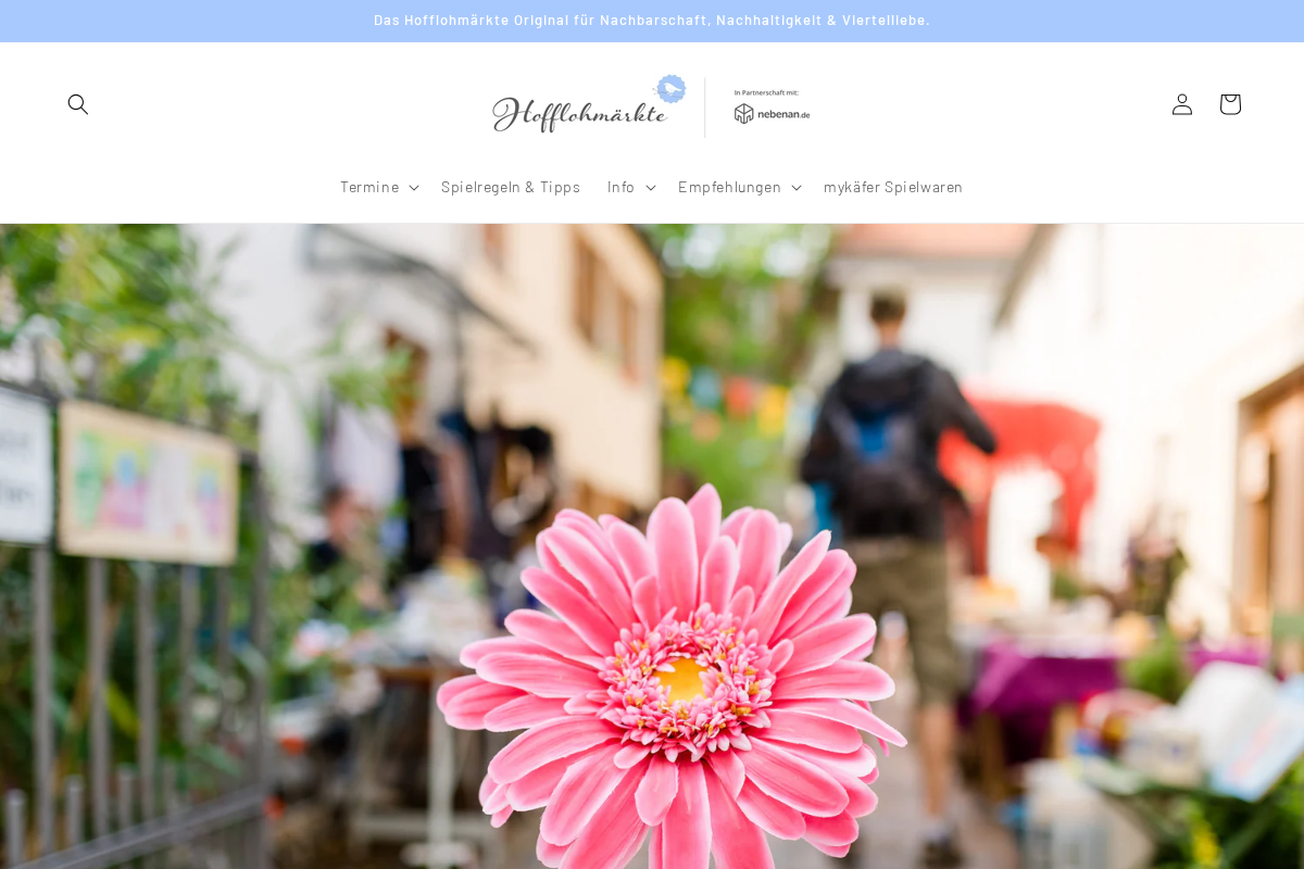 Hofflohmaerkte homepage screenshot