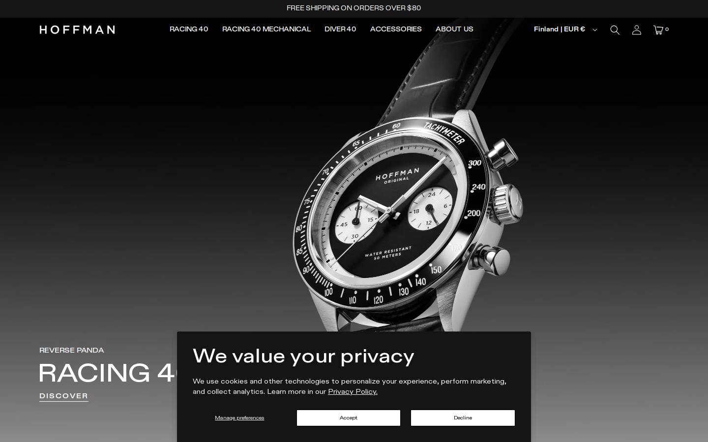 hoffmanwatches.com homepage screenshot