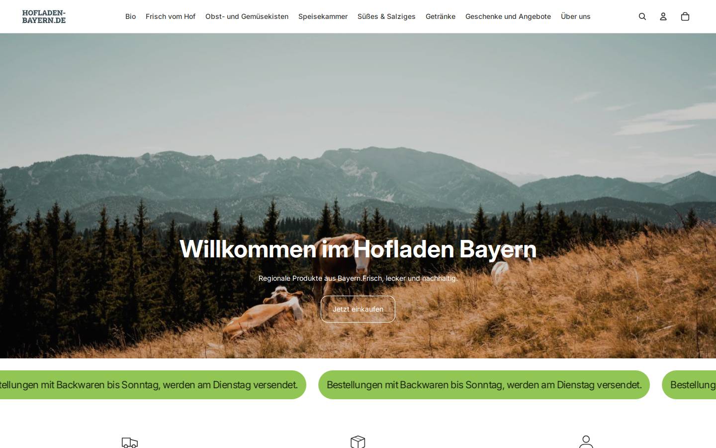 hofladen-bayern.de homepage screenshot